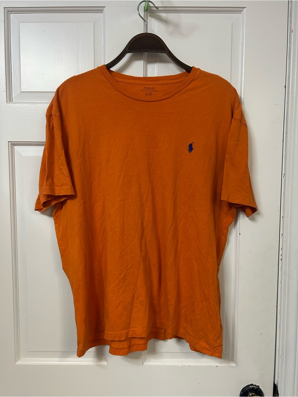 Polo by Ralph Lauren Bright Orange Crewneck Tee with Navy Pony